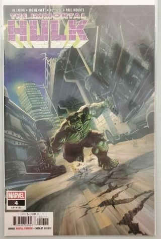 The Immortal Hulk 4 - First Print - Nm Cond.  - Alex Ross Cover - Hot