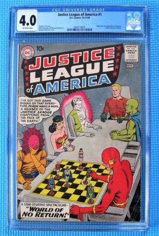 Justice League Of America 1 Dc 1960 Cgc 4.  0 (ow) Origin & 1st Appear Despero