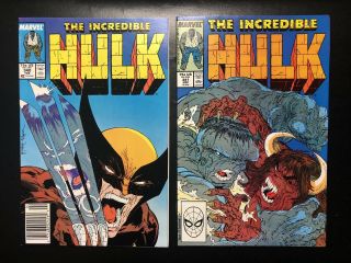 The Incredible Hulk 340 & 341 (feb 1988,  Marvel) - Mcfarlane Great Cond.