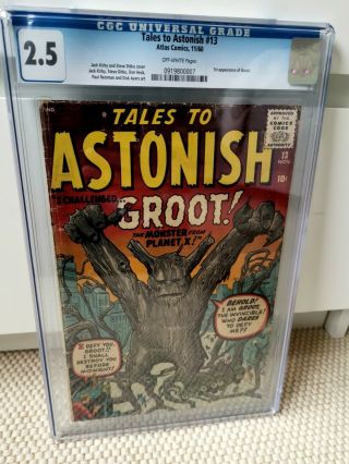 Tales To Astonish 13 1st Groot Cgc 2.  5 Blue Label Offwhite Pages