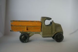 1920s Vintage Tootsie Toy Orange And Tan Coal Truck Truck No.  4639 At38