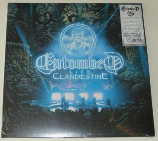 Entombed Clandestine Live Limited Dbl 180g Blue Vinyl,  Poster New/official