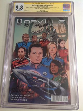 Cgc 9.  8 Ss The Orville: Beginnings Signed By 11 Cast Members Palicki,  Grimes