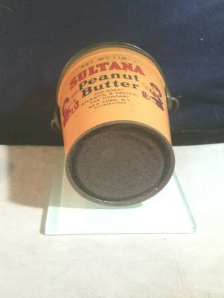 Vintage A&P Sultana Peanut Butter Tin in 4