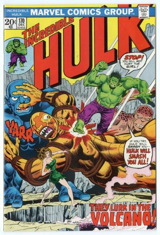 Hulk 170 Nm,  9.  6 White Pages In The Volcano Marvel 1973