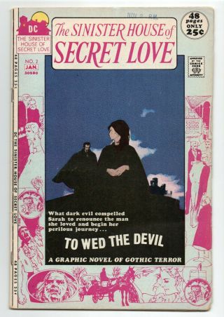 Sinister House Of Secret Love 2 First Printing Painted Cover Dc Len Wein 1972