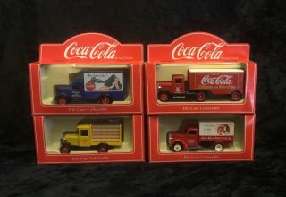 Coca Cola Die - Cast Collectible Trucks.  Lledo England.  Still In Boxes.