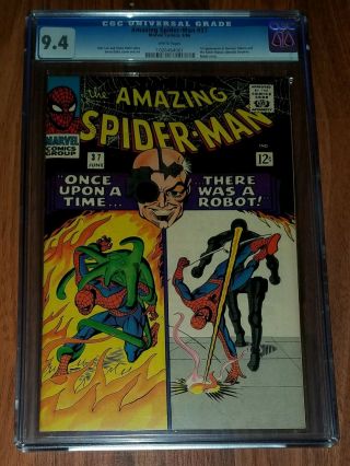 The Spider - Man 37 Cgc 9.  4 White Pages 1966 Norman Osborn Stan Lee Rare
