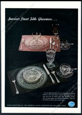 1952 Imperial Candlewick Cape Cod Glass Photo Vintage Print Ad