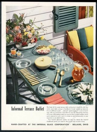 1944 Imperial Glass Candlewick Crystal Late Pitcher Dishes Photo Print Ad