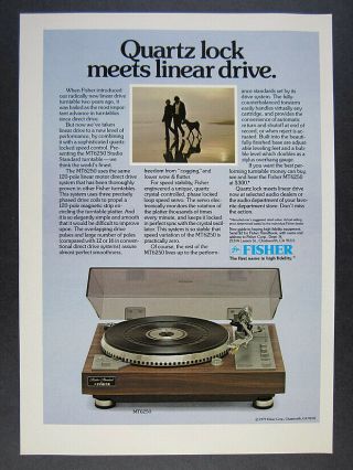 1979 Fisher Mt6250 Mt - 6250 Turntable Photo Vintage Print Ad