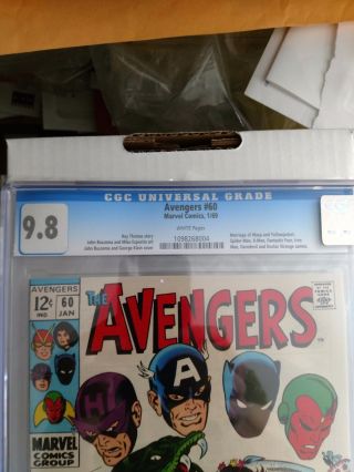 The Avengers 60 Cgc 9.  8 White Pages