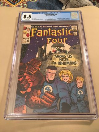Fantastic Four 45 Cgc 8.  5 Off - White Pages First Appearance Of The Inhumans