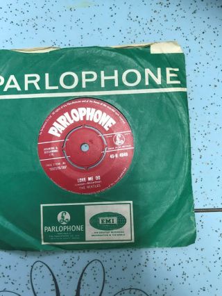 The Beatles Love Me Do / Ps I Love You Red Parlophone Vg,