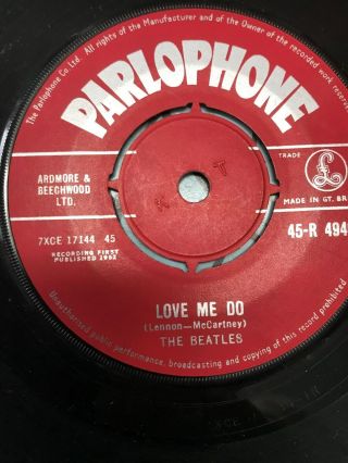 The Beatles Love Me Do / PS I Love You Red Parlophone vg, 4