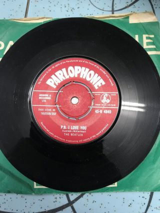 The Beatles Love Me Do / PS I Love You Red Parlophone vg, 5
