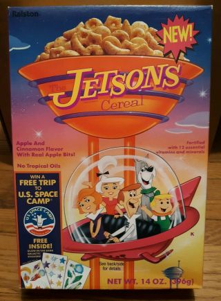 Jetsons Cereal Box Full From 1990 Ralston Includes Stickers