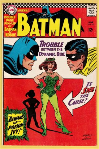 Batman 181 Vf,  (8.  5) - White Pages 1st App.  Of Poison Ivy Pin Up Intact