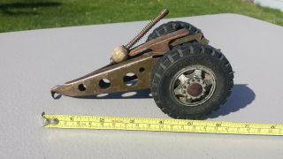 Vintage Antique Buddy L Toy Cannon Rubber Tires Tin Metal Army Restoration