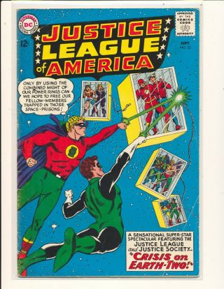 Justice League Of America 22 - Crisis On Earth - Two Vg,  Cond.