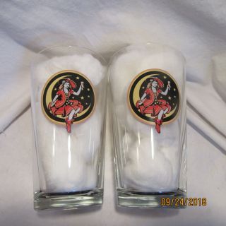 Miller High Life Beer Pint Glasses (set Of 2)
