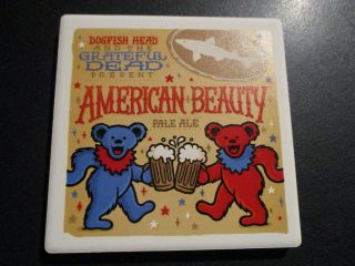 Dogfish Head Brewery American Beauty Grateful Dead Coaster Craft Beer Brewing