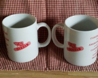 Pair Dekalb Seed Company Advertisment Coffee Cups,  No Chips
