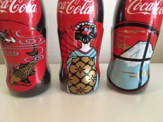 Set of 3 Coca Cola Bottles Happy Year Scenes Japan Limited Edition 2