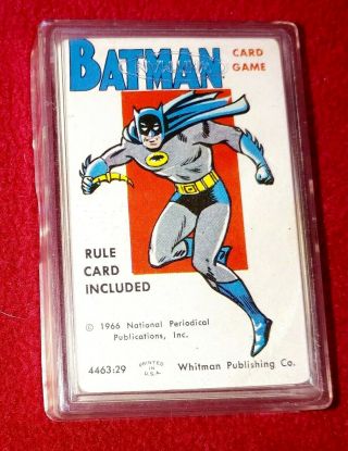 Vintage Batman 1966 Whitman Matching Card Set Game Case Dc Comics