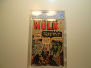 Incredible Hulk 2 Silver Age Marvel Comic Book Cbcs 4.  0 1st Green Hulk