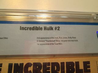 Incredible Hulk 2 Silver Age Marvel Comic Book CBCS 4.  0 1st Green Hulk 3