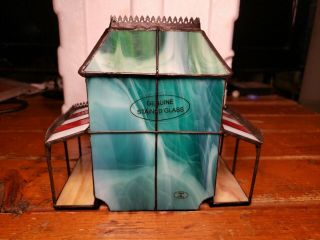 Coca Cola Franklin Stained Glass Victorian Hotel House 1997 6