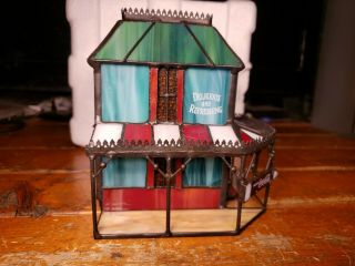 Coca Cola Franklin Stained Glass Victorian Hotel House 1997 7