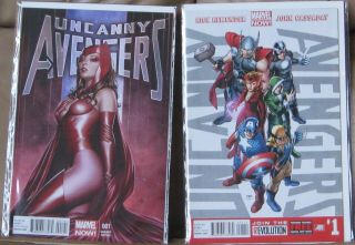 Uncanny Avengers 1 Adi Granov Variant,  1 Regular,  Possible Justice League 12