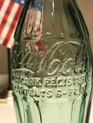PAT ' D DEC.  25,  1923 Coca - Cola Hobbleskirt Coke Bottle POTEAU OKLA Oklahoma 6