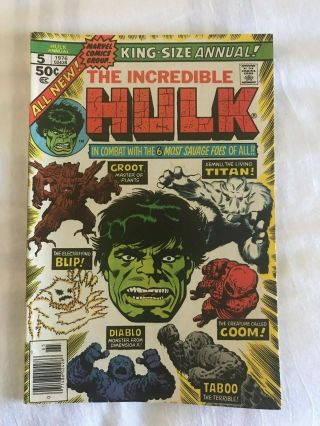Incredible Hulk King - Size Special 5 (marvel,  1976) 2nd Groot Appearance