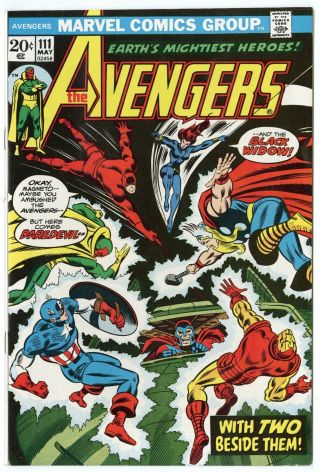 Avengers 111 Nm 9.  4 White Pages X - Men Magneto Marvel 1973