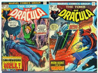 The Tomb Of Dracula 19 20 Fn 6.  0 Marvel 1974 First Dr Sun Gene Colan