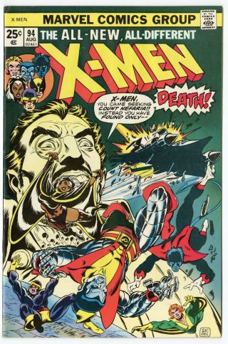 X - Men 94 Nm 9.  4 Ow/white Pages X - Men Begin Marvel 1975