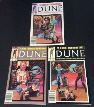 Dune Limited Series 1,  2,  3 (marvel,  1985) Rare Newsstand Complete