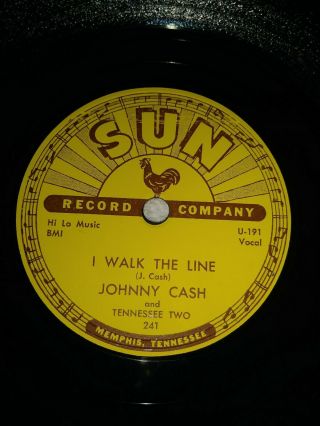 Johnny Cash Sun 242 I Walk The Line / Get Rhythm 78 Rpm