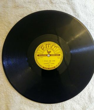 Johnny Cash Sun 242 I WALK THE LINE / GET RHYTHM 78 RPM 2