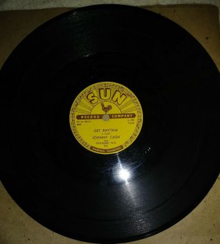Johnny Cash Sun 242 I WALK THE LINE / GET RHYTHM 78 RPM 3