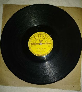 Johnny Cash Sun 242 I WALK THE LINE / GET RHYTHM 78 RPM 4