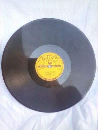 Johnny Cash Sun 242 I WALK THE LINE / GET RHYTHM 78 RPM 7