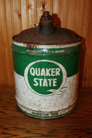 Vintage Quaker State 5 Gallon Oil Can