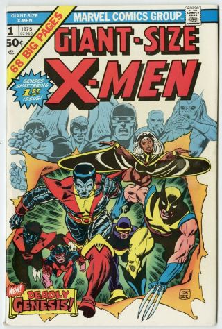 Giant - Size X - Men 1 Nm - 9.  2 White Pages 1st App.  X - Men Marvel C 1975