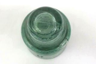Vintage McLAUGHLIN 20 Pale Green Glass Insulator 3