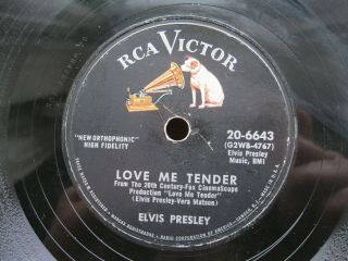 Elvis Presley 78 Rpm Love Me Tender / Anyway You Want Me Us Rca Victor 20 - 6643