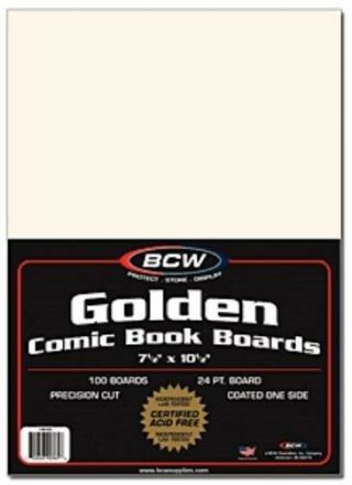300 Bcw Golden Age Comic Book Acid Backing Boards White Backers